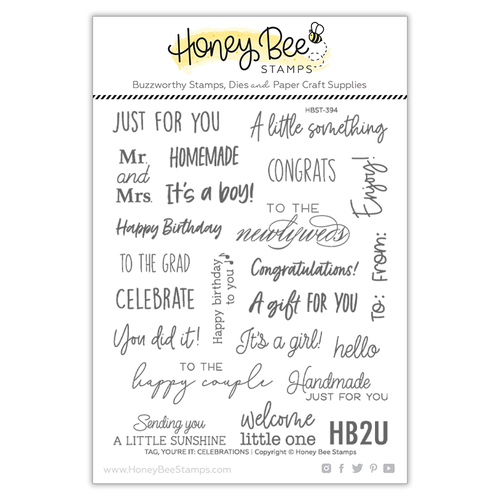 Honey Bee Tag, You're It- Celebrations Stamp Set