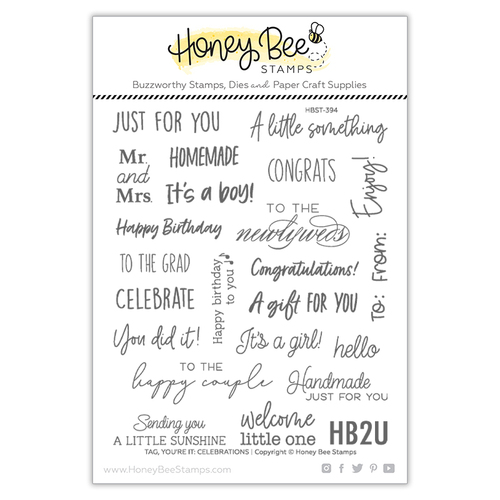 Honey Bee Tag, You're It: Celebrations Stamp Set