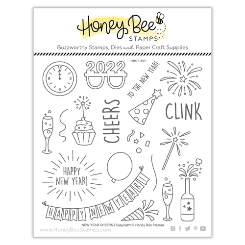 Honey Bee New Year Cheers Stamp Set