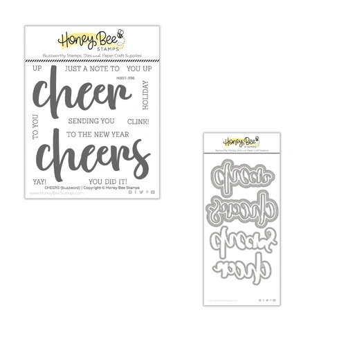 Honey Bee Cheers Buzzword Stamp & Die Bundle
