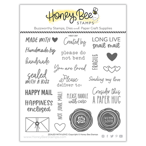 Honey Bee Sealed With Love Stamp Set