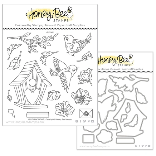 Honey Bee Love Is In The Air Stamp & Die Bundle