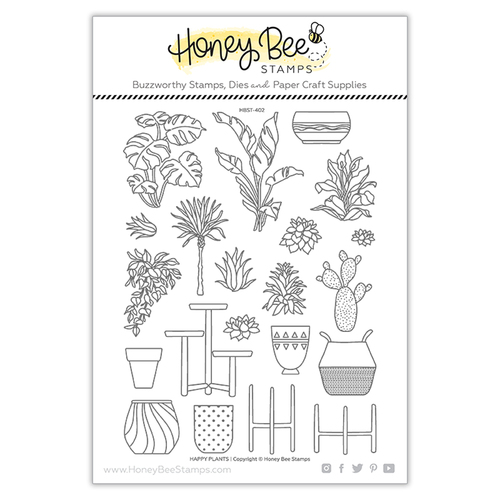 Honey Bee Happy Plants Stamp Set