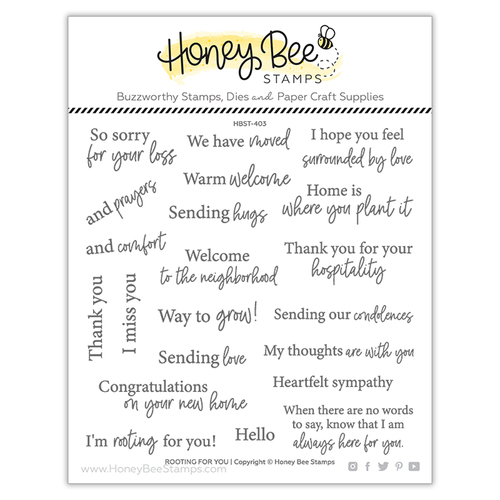 Honey Bee Rooting For You Stamp Set