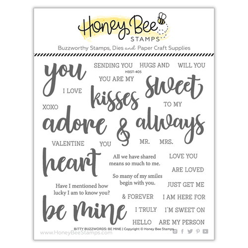 Honey Bee Bitty Buzzwords: Be Mine Stamp Set