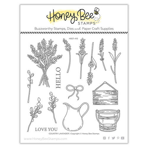 Honey Bee Country Lavender Stamp