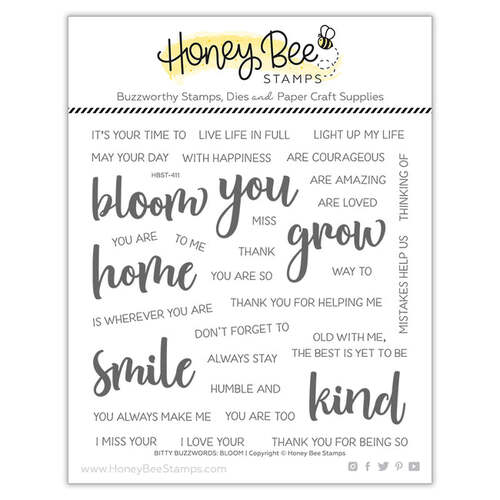 Honey Bee Bitty Buzwords : Bloom Stamp
