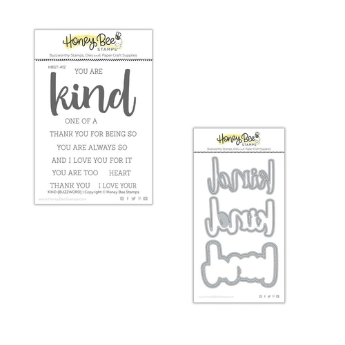 Honey Bee Kind Buzzword Stamp & Die Bundle