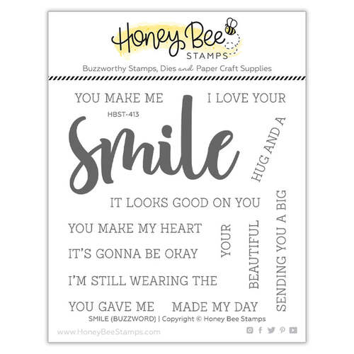 Honey Bee Smile Buzzword Stamp