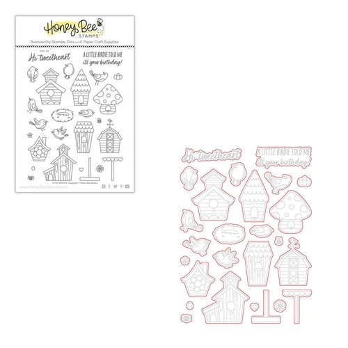 Honey Bee Little Birdies Stamp & Die Bundle