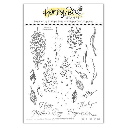 Honey Bee Layering Wisteria Stamp Set