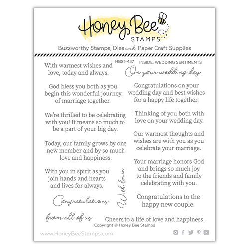 Honey Bee Inside: Wedding Sentiments Stamp Set