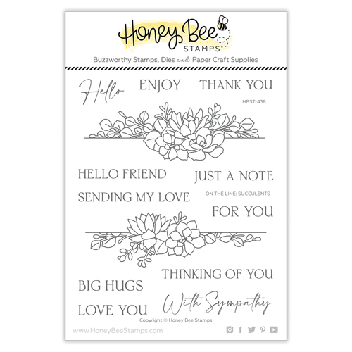 Honey Bee On The Line- Succulents Stamp Set