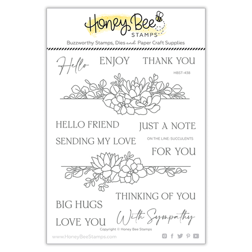 Honey Bee On The Line: Succulents Stamp Set