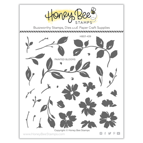 Honey Bee Painted Blooms Stamp Set