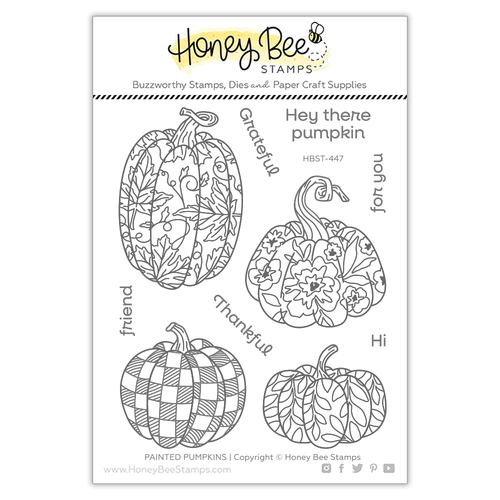 Honey Bee Painted Pumpkins Stamp Set