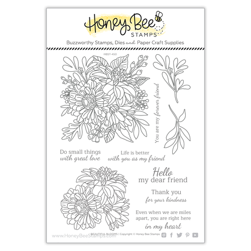 Honey Bee Beautifiul Blooms Stamp Set