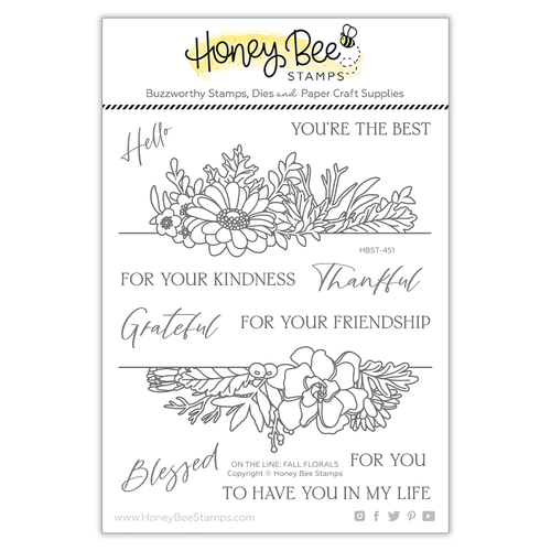 Honey Bee On The Line: Fall Florals Stamp Set