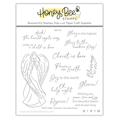 Honey Bee Artsy Angel Stamp Set