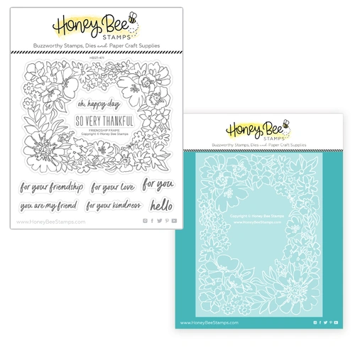 Honey Bee Friendship Frame Stamp & Die Bundle