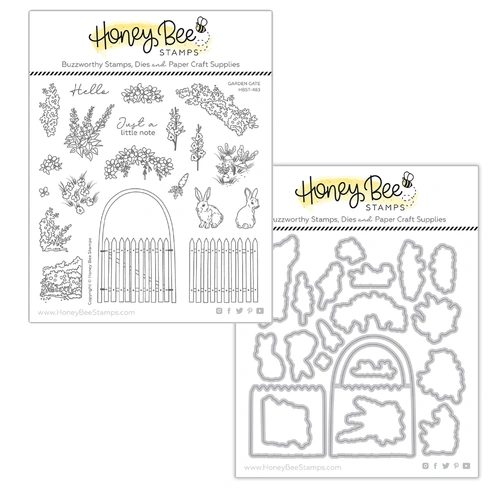 Honey Bee Garden Gate Stamp & Die Bundle