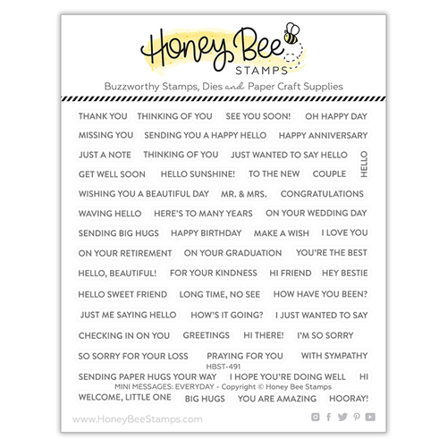 Honey Bee Mini Messages Stamp Set