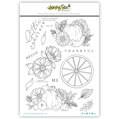 Honey Bee Grateful Gatherings 6x8 Stamp Set