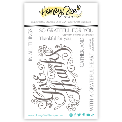 Honey Bee Give Thanks 4x5 Stamp Set