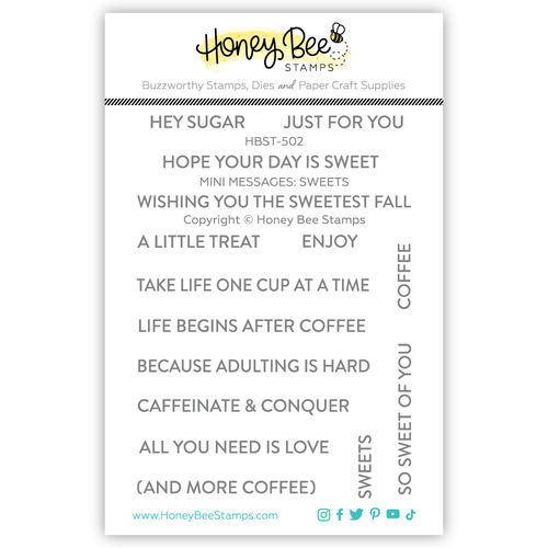 Honey Bee Mini Messages- Sweets 3x4 Stamp Set