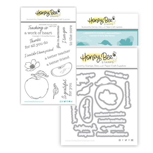 Honey Bee Awesome To The Core Stamp, Die & Stencil Bundle