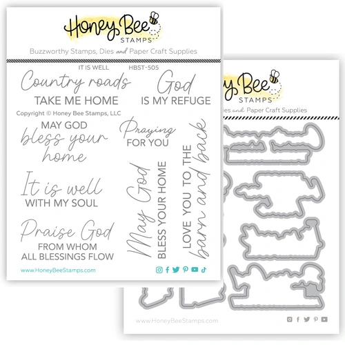 Honey Bee It Is Well Stamp & Die Bundle