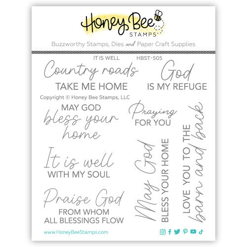 Honey Bee It Is Well 4x4 Stamp Set