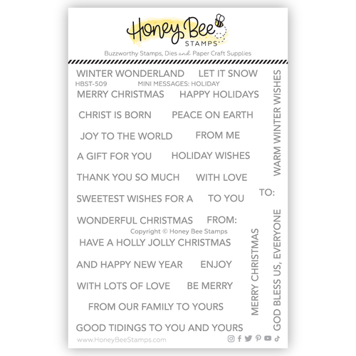 Honey Bee Mini Messages: Holiday 4x5 Stamp Set