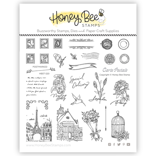 Honey Bee Postmarked 6x6 Stamp Set
