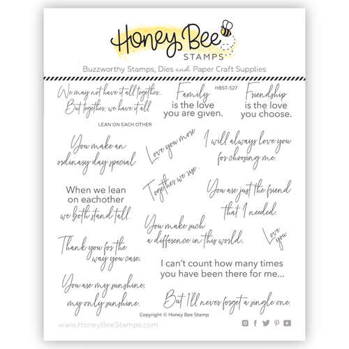 Honey Bee Lean on Each Other 6x6 Stamp Set