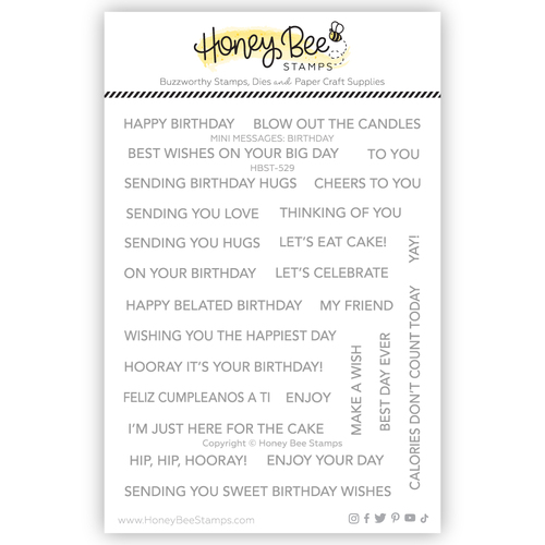 Honey Bee Mini Messages: Birthday 4x5 Stamp Set