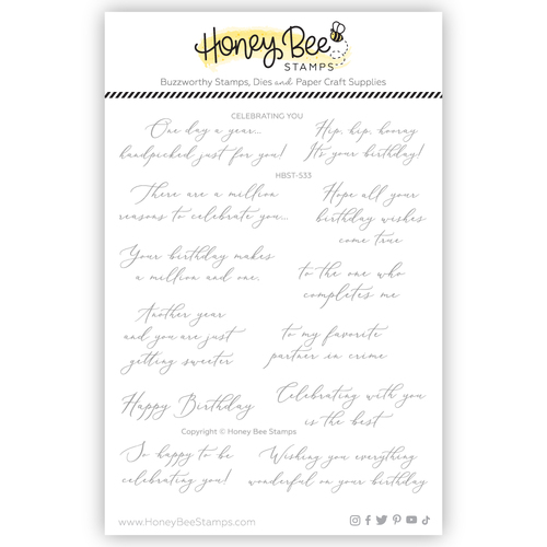 Honey Bee Celebrating You 5x6 Stamp Set