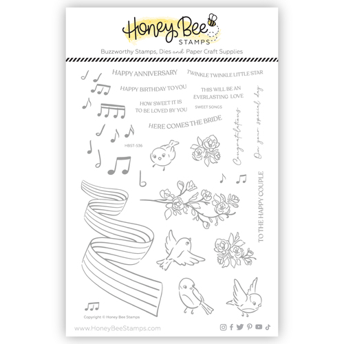 Honey Bee Sweet Songs 6x8 Stamp Set