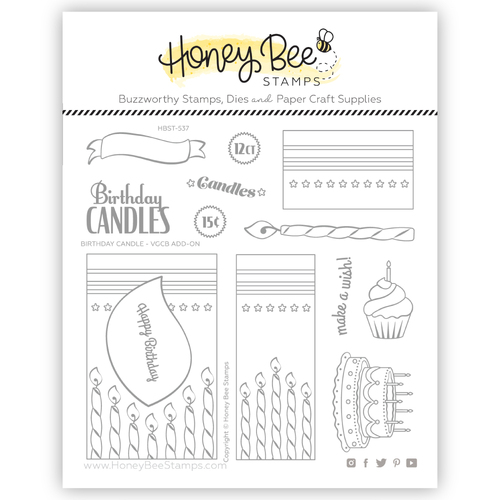 Honey Bee Birthday Candle VGCB Add-On 6x6 Stamp Set