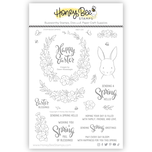 Honey Bee Storybook Spring 6x8 Stamp Set