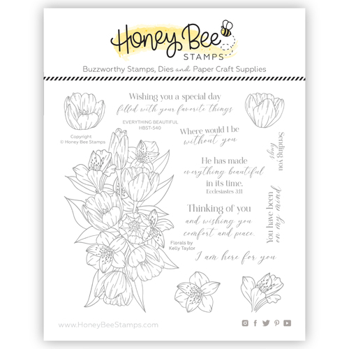Honey Bee Everything Beautiful 6x6 Stamp Set