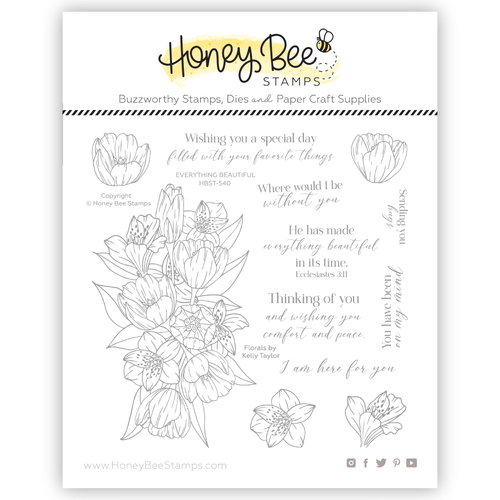 Honey Bee Everything Beautiful 6x6 Stamp Set