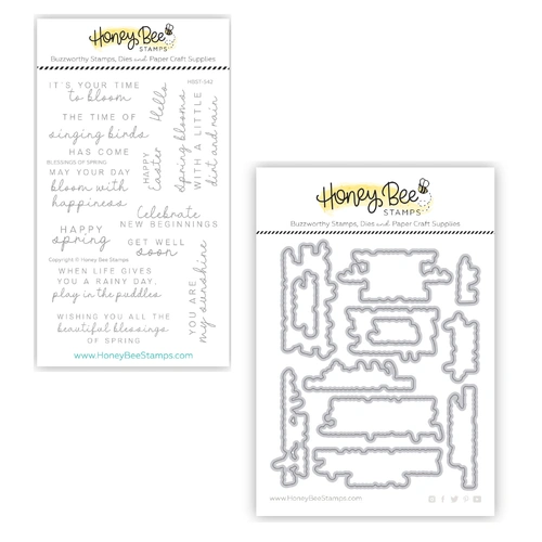 Honey Bee Blessings Of Spring Stamp & Die Bundle