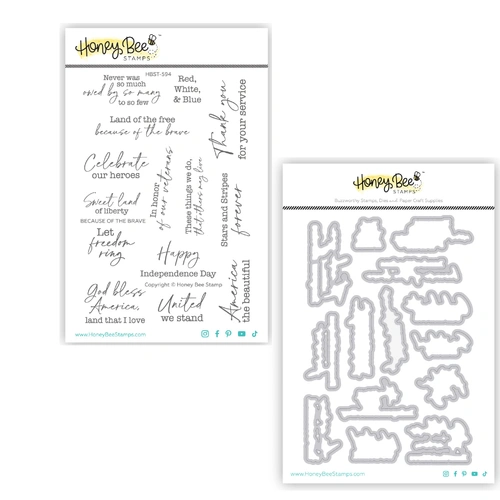 Honey Bee Because Of The Brave Stamp & Die Bundle