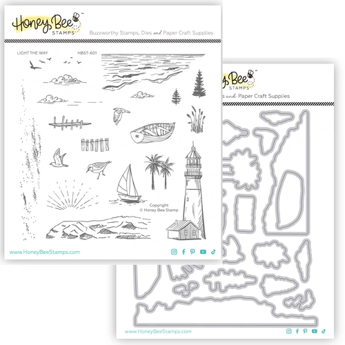 Honey Bee Light The Way 6x6 Stamp & Die Bundle
