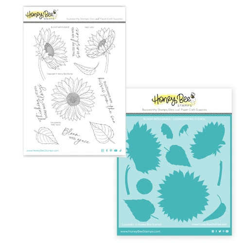 Honey Bee Bloom With Grace Stamp & Stencil Bundle