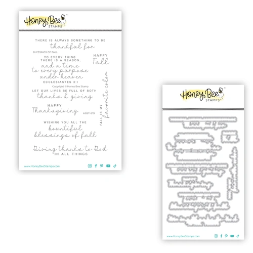 Honey Bee Blessings Of Fall Stamp & Die Bundle