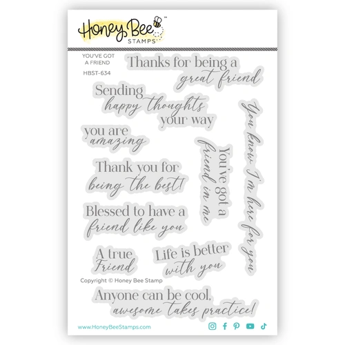 Honey Bee You've Got A Friend 4x6 Stamp Set