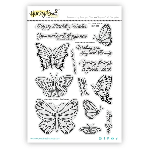 Honey Bee All Things New 6x8 Stamp Set