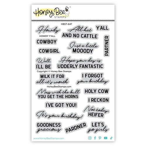 Honey Bee Howdy Y'all 4x6 Stamp Set